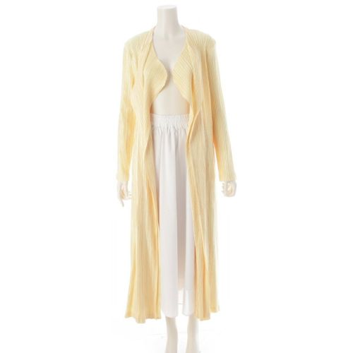 プリーツプリーズ イッセイミヤケ レイヤード ロング カーディガン ジャケット PP11-JA109 イエロー 4