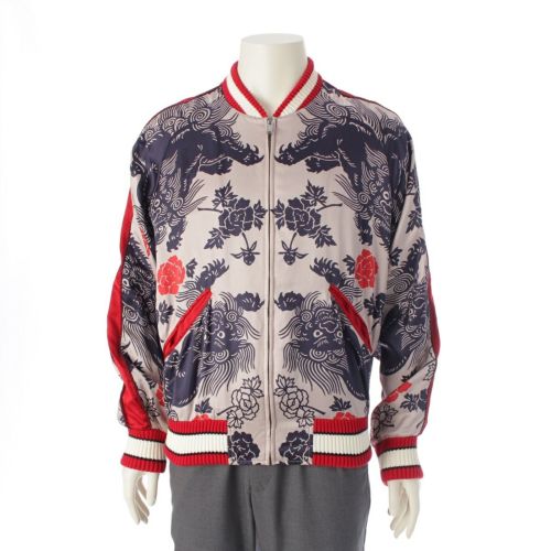 グッチ 16年 カタカナロゴ スカジャン ブルゾン 460820 レッド 48