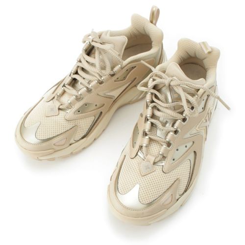 ルイヴィトン LV ランナー メッシュ タティック ロゴ ローカット スニーカー シューズ ベージュ シルバー 7