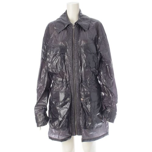 シャネル ナイロン ココマーク ロング コート アウター P54946 グレー 38