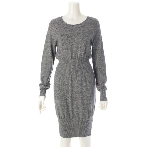 シャネル ウール ココボタン ニット ワンピース P39910 グレー 36