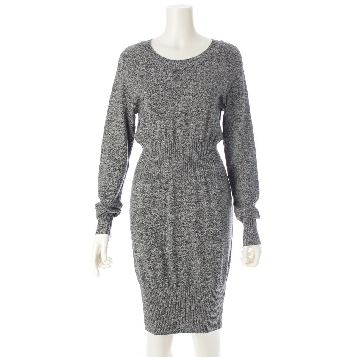 シャネル ウール ココボタン ニット ワンピース P39910 グレー 36