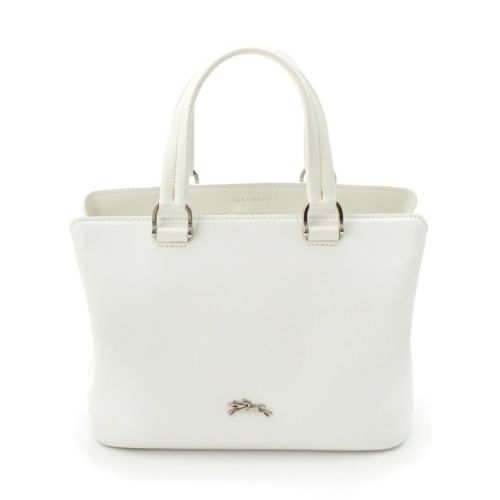 ロンシャン オノレ レザー 2way ショルダー トートバッグ ホワイト