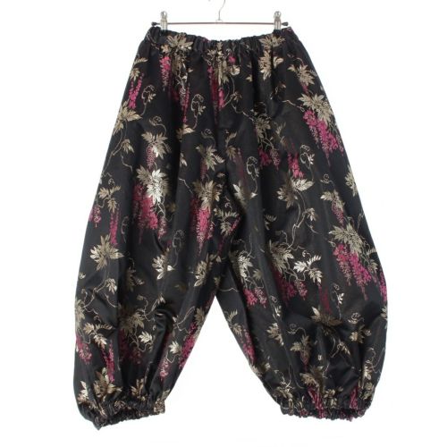 コムデギャルソン コムデギャルソン 25SS ジャガード 花柄 バルーン パンツ ボトムス RO-P003 ブラック×ピンク×ゴールド XS