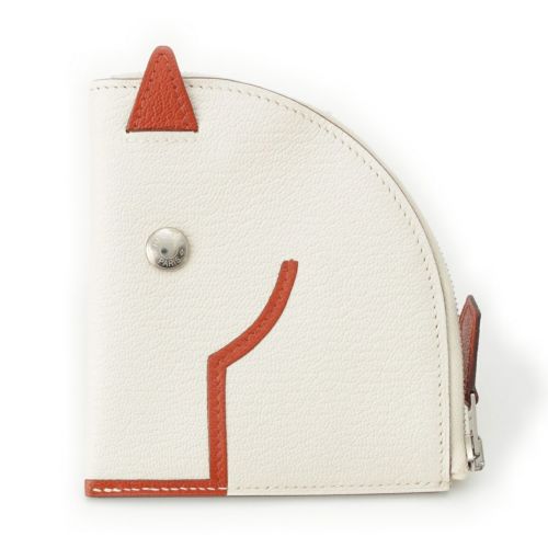 エルメス U刻 パドック シェブルミゾル シルバー金具 ウォレット コインケース ナタ×キュオーブル