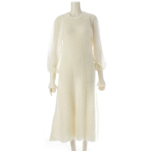 フミエ タナカ FUMIE TANAKA arm mohair OP ニット レーススリーブ ワンピース ドレス F20A-09 ホワイト 1