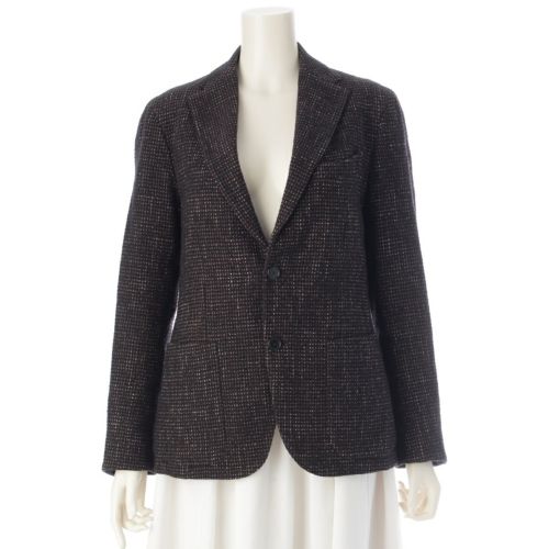 タリアトーレ ウール×ナイロン×コットン テーラードジャケット ブラック系 44