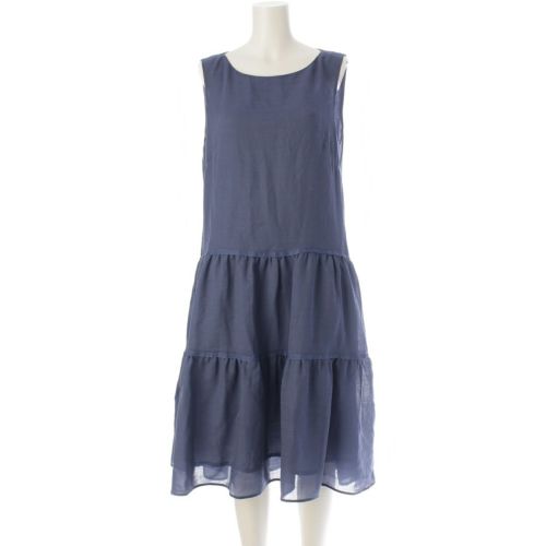 フォクシー 25年 ウール Prologue プロローグ ノースリーブ ドレス ワンピース 45418 インディゴ 42