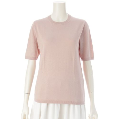 マックスマーラ 24SS シルク カシミヤ ショートスリーブ セーター ニット トップス 2421366101 パウダーピンク ベージュ M