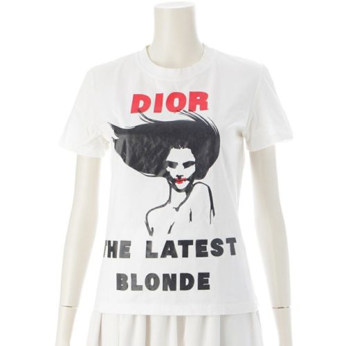 クリスチャンディオール 2003年 03FW ガリアーノ期 THE LATEST BLONDE 人物 半袖Ｔシャツ トップス ホワイト 42