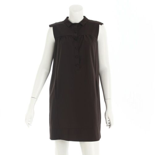 フォクシーニューヨーク(Foxey New York) ボックスプティドレス ノースリーブ ワンピース 27198 ブラウン 38