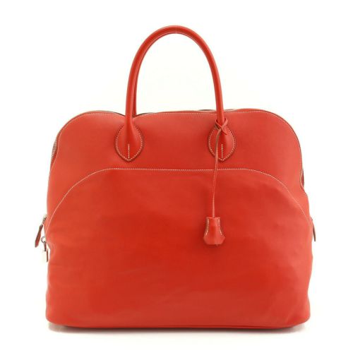 エルメス(Hermes) ボリード リラックス 45 レザー ボストンバッグ T刻 レッド
