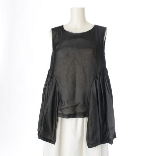 コムデギャルソン AD2022 23SS 接着加工 ベスト トップス GK-B007 ブラック XS