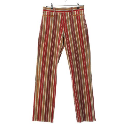 ジャンポールゴルチエ クラシック classique ベロア ストライプ パンツ ボトムス マルチカラー 48