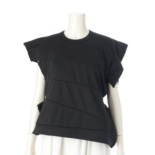 コムデギャルソン AD2023 23AW デザイン フレンチ スリーブ カットソー トップス GL-T001 ブラック XS