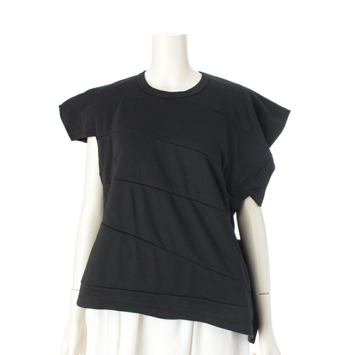 コムデギャルソン AD2023 23AW デザイン フレンチ スリーブ カットソー トップス GL-T001 ブラック M