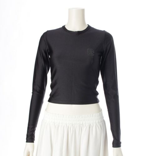 ジャンポールゴルチエ 1995S/S ARROW JPG LOGO アロー JPG ロゴ ゴシック ストレッチ クロップド ロングTシャツ トップス ブラック 40