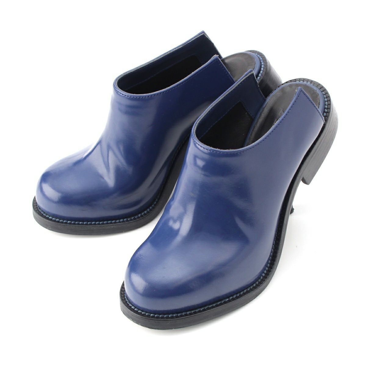 アクネストゥディオズ 変形 ヒール サボ パンプス ブルー 36