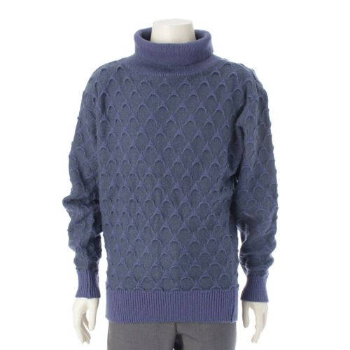 イッセイミヤケ メン 80s 1984 筆タグ タートルネック セーター トップス MY-22144 ブルー 12