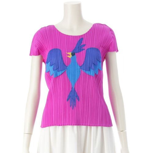 プリーツプリーズ イッセイミヤケ 青い鳥 ブルーバード カットソー トップス PP33-JK692 パープル 3