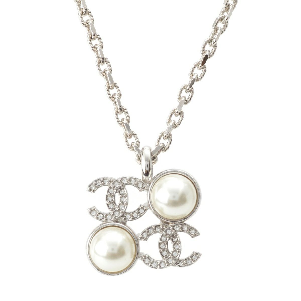 ヴィンテージ シャネル 大粒パールチェーンネックレス CHANEL 