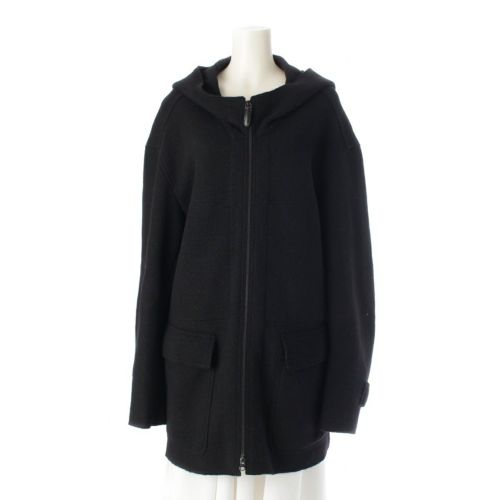イッセイミヤケ ウール フーディ ジップアップ ジャケット ME43KO13 ブラック 2