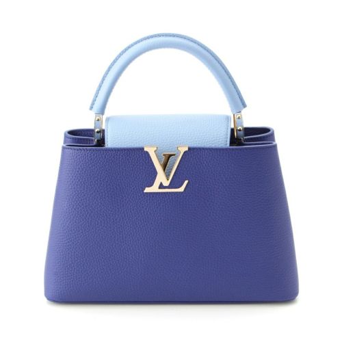 ルイヴィトン カプシーヌ MM トリヨンレザー 2WAY ショルダー ハンドバッグ M22674 スマルトブルー/ブルー・ド・プロヴァンスブルー/スノーホワイト