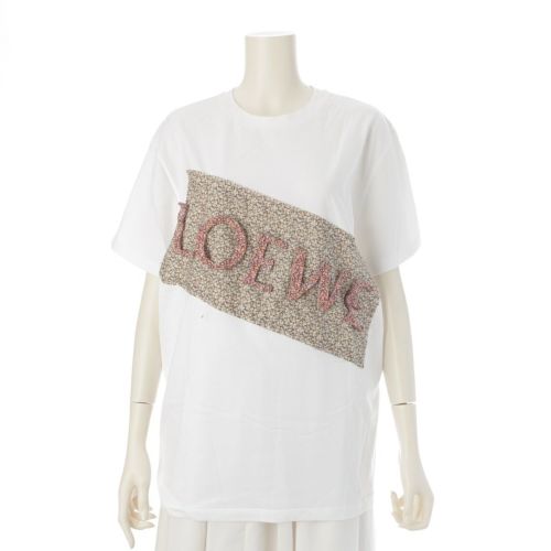 ロエベ ロゴ フラワープリント 半袖Ｔシャツ トップス H6299601PC ホワイト S