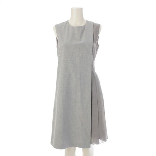 フォクシー ニューヨーク 14年 ノースリーブ プリーツ ワンピース 33725 グレー 38