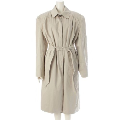 バレンシアガ コットン ベルト付き ロング ステンカラーコート アウター ベージュ 36