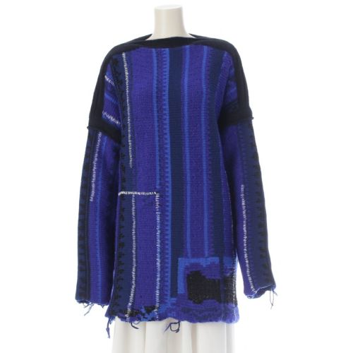 アクネストゥディオズ ウール ボートネック ニット セーター ブルー XS