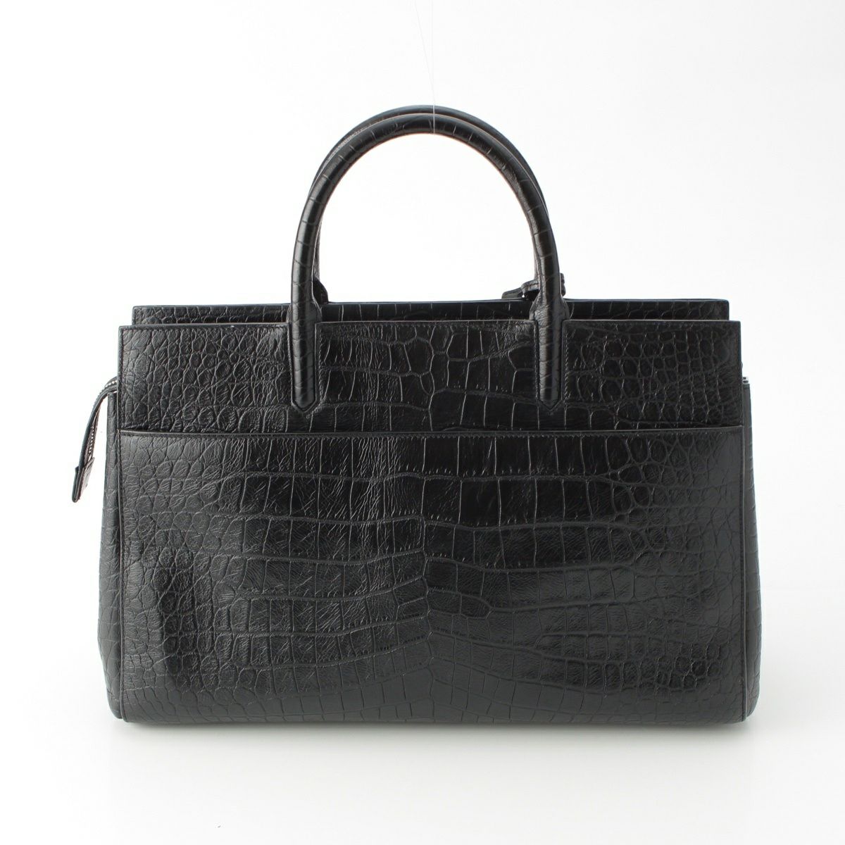 サンローラン カバリヴゴーシュ レザー クロコ 型押し 2way