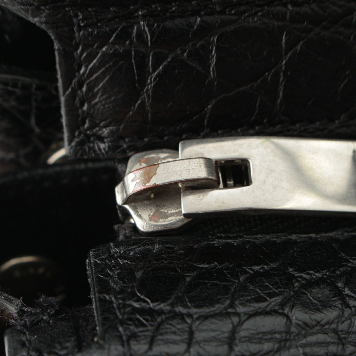 サンローラン カバリヴゴーシュ レザー クロコ 型押し 2way