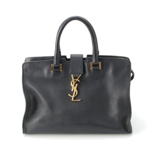 サンローラン ベイビーカバス レザー 2way YSL ロゴ ハンドバッグ ブラック