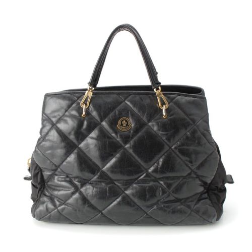 モンクレール レザー 2way ハンドバッグ ブラック