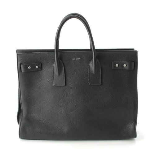 サンローラン レザー シン ラージ サック ド ジュール スープル 2way トートバッグ 631526 ブラック