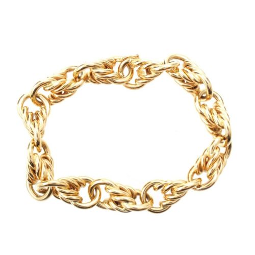 ティファニー ヴィンテージ ロープ チェーン ブレスレット バングル ジュエリー 18Kt ゴールド 40.5g