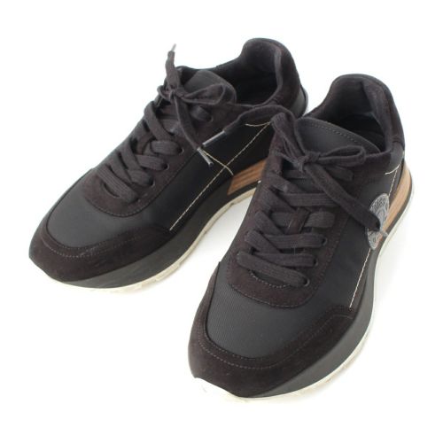 エルメス キャンバス DRIVE ドライブ セリエパッチ スニーカー シューズ ブラック 37