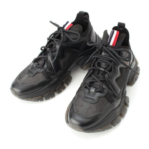 モンクレール LEAVE NO TRACE メッシュ スニーカー シューズ ダッド F109B4M70940 ブラック 37 24cm