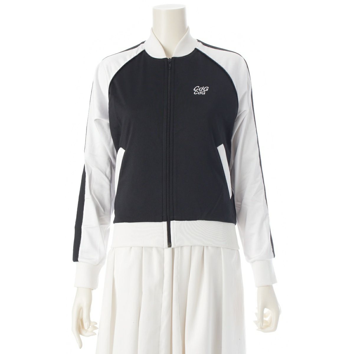 コムデギャルソン コムデギャルソン コムコム ロゴ トラックジャケット ジャージ AD2005 ブラック×ホワイト S