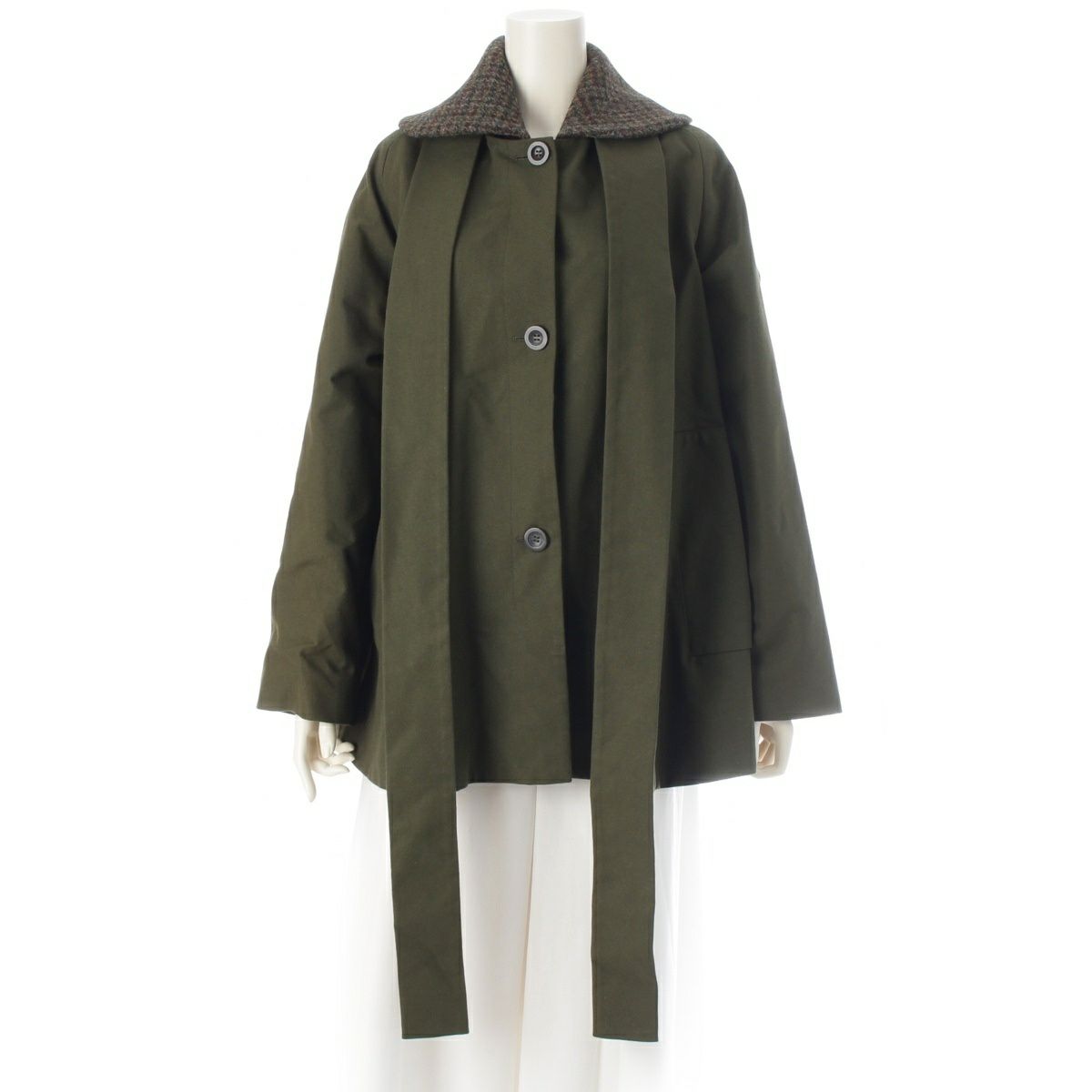 ロエベ ハウンドトゥースカラー ジャケット S540330X87 カーキ 34