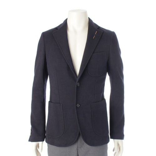 ルイヴィトン 23SS ウール コットン モノグラム 2B テーラードジャケット アウター RM231Q ZLZ HKJ40E ネイビー 48