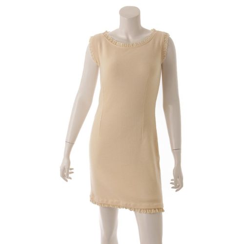 ルネ(Rene) ノースリーブ ウール ニット ワンピース クリーム 36