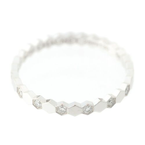 ショーメ ビーマイラブ ハニカム ハーフダイヤモンド リング 指輪 ジュエリー Au750 WG ホワイトゴールド 58 2.2g