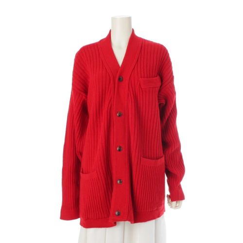 シーピーカンパニー 80s 90s ミドルゲージ カーディガン ニット トップス 長袖 レッド