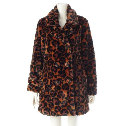 コーチ フェイクファー ジャケット ヒョウ柄 ジャケット 55082 ブラウン 4