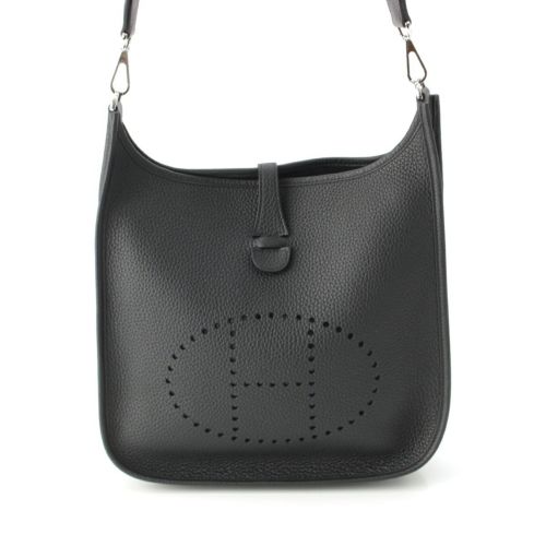 エルメス K刻印 エブリン PM 29 トリヨンクレマンス Hモチーフ ショルダーバッグ ブラック