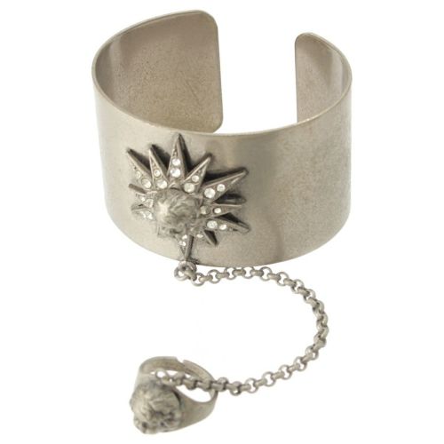 ジャンポールゴルチエ engel 天使 ラインストーン リングチェーンブレスレット バングル アクセサリー シルバー