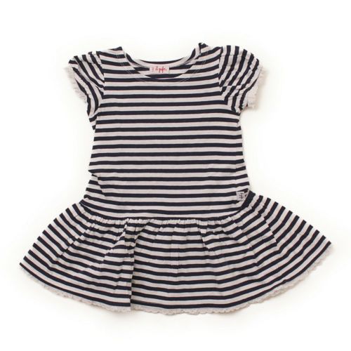 イルグッフォ(IL GUFO) キッズ 子供服 ボーダー ワンピース ネイビー×ホワイト 2