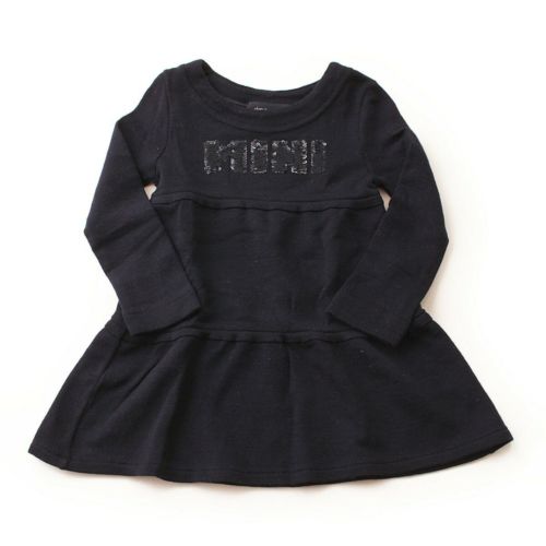 シモネッタ(Simonetta) ミニ キッズ 子供服 スパンコール ウール ワンピース ネイビー 2/92
